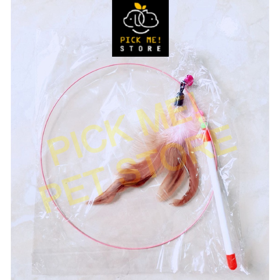 Cần Câu Mèo, Gậy Đồ Chơi Gắn Chuông Và Lông Vũ