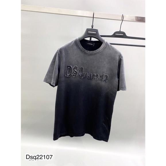Áo Phông DSQ Loang Chữ Thêu Cho Nam - Áo DSQ Nam Cao Cấp