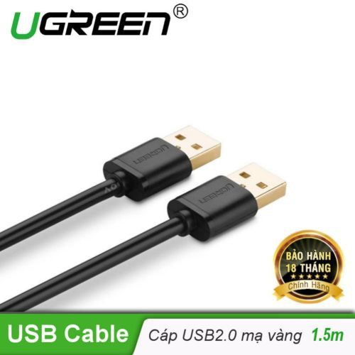 Dây USB 2 Đầu Đực Ugreen 10310 dài 1.5m - Cáp USB 2.0 Chính Hãng