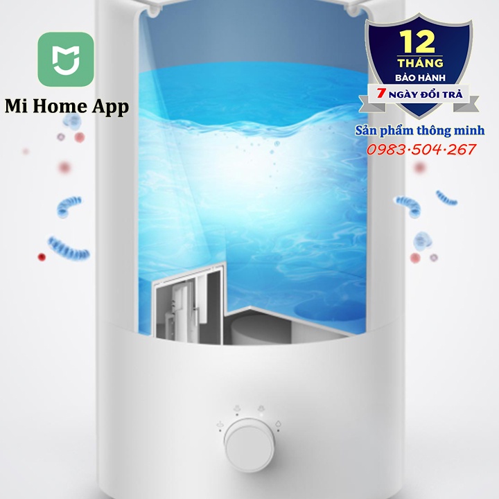 Máy phun sương tạo ẩm thông minh Mijia Smart Humidifier MJJSQ04DY - Ion kháng khuẩn - Kết nối App Mi Home - Dung tích 4L