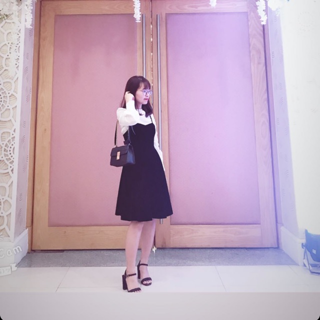 Váy yếm nhung zara xuất