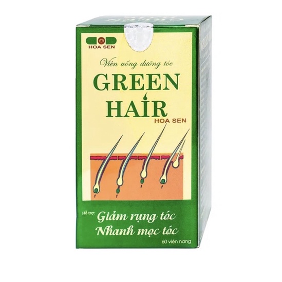 Viên uống Green Hair Hoa Sen giúp nuôi dưỡng tóc, giảm gãy rụng (60 viên)