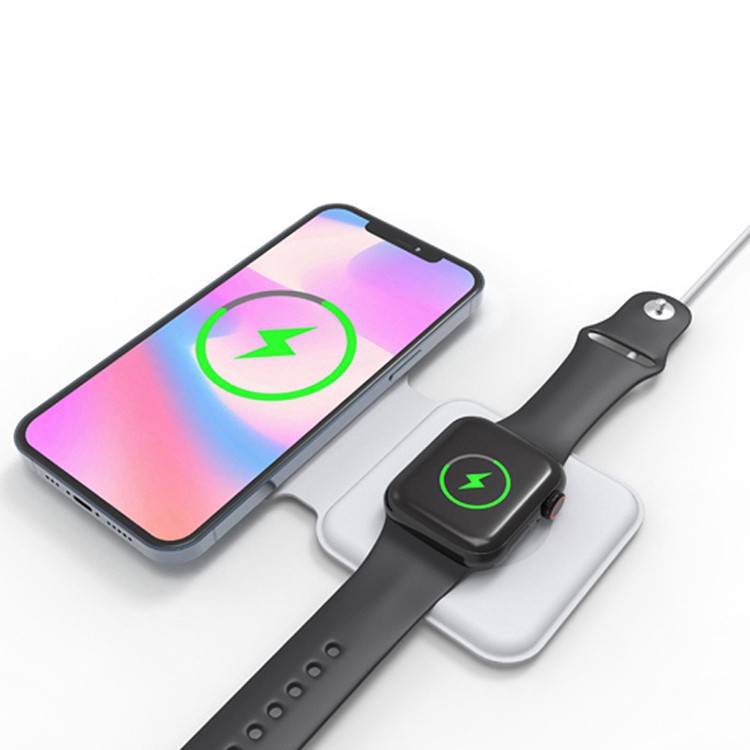 Đế Sạc Không Dây 2 Trong 1 Cho Iphone12 / Apple Watch