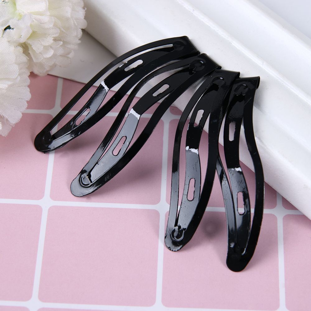 Bộ 12 Kẹp Tóc Màu Đen Thiết Kế Đơn Giản Đáng Yêu