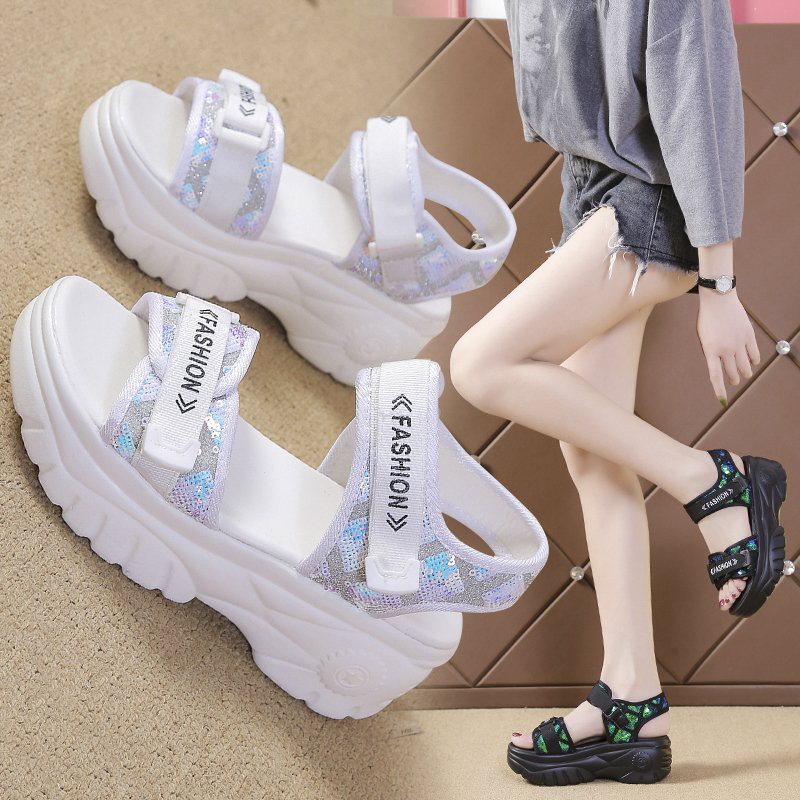 Sandal nữ 2 quai kim tuyến siêu đẹp