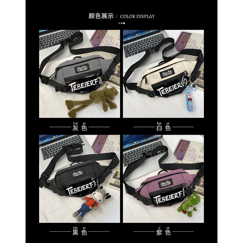 Túi đeo chéo đựng điện thoại phong cách harajuku thời trang cho nam và nữ nhiều màu tùy chọn