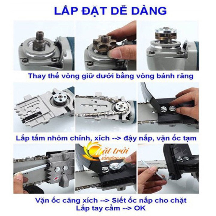 Lưỡi Cưa Xích Gắn Máy Mài Cầm Tay Dùng Cưa Gỗ