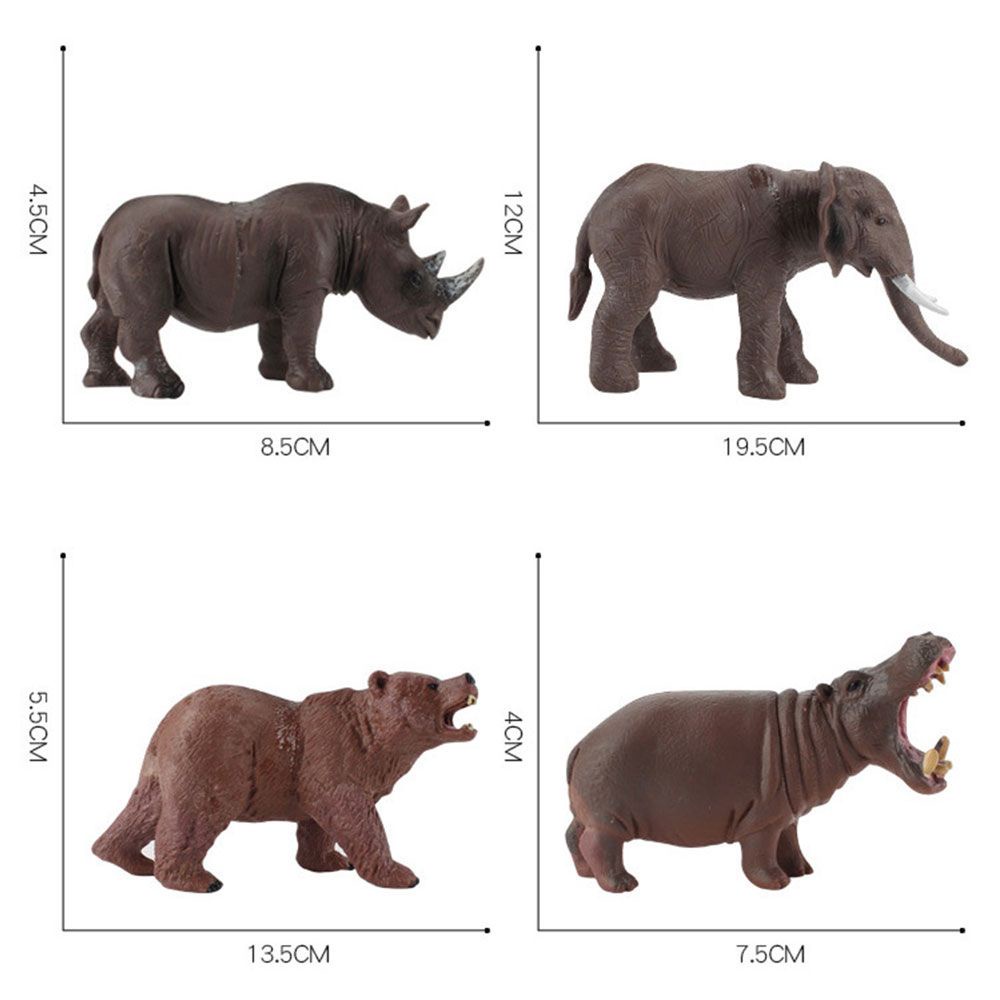 Đồ chơi mô hình động vật hoang dã làm bằng tay trang trí cho trẻ em