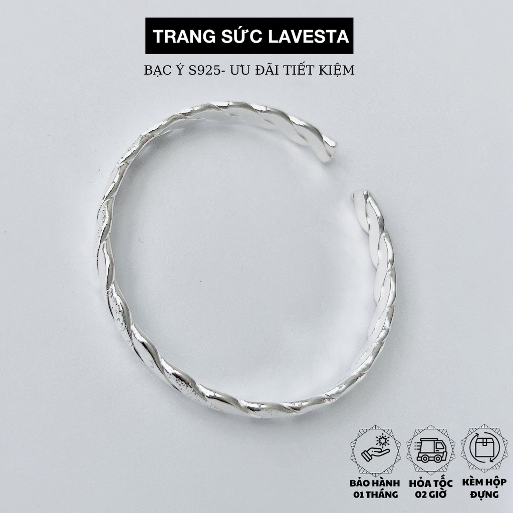 Vòng tay bạc nữ 925 sang trọng Lavesta SUN12