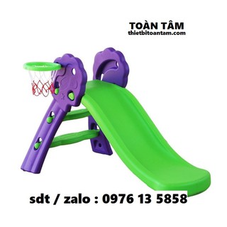 Cầu trượt mini bóng rổ gấp gọn cho bé