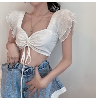 Croptop cột dây tay cánh tiên
