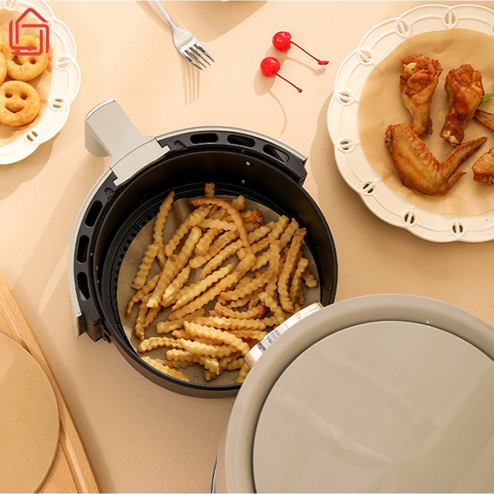 Giấy nến thấm dầu thực phẩm hình tròn dùng cho nồi chiên không dầu, lò vi sóng, bếp nướng - nhamoi
