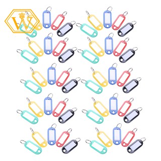 Set 50 thẻ tên chất liệu bằng nhựa có móc chìa khóa tiện dụng