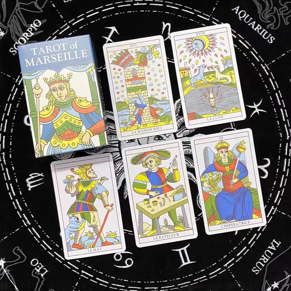 Phiên bản mini Marseille-Tarot of Marseille Mini-Anh Custom Card Board Game