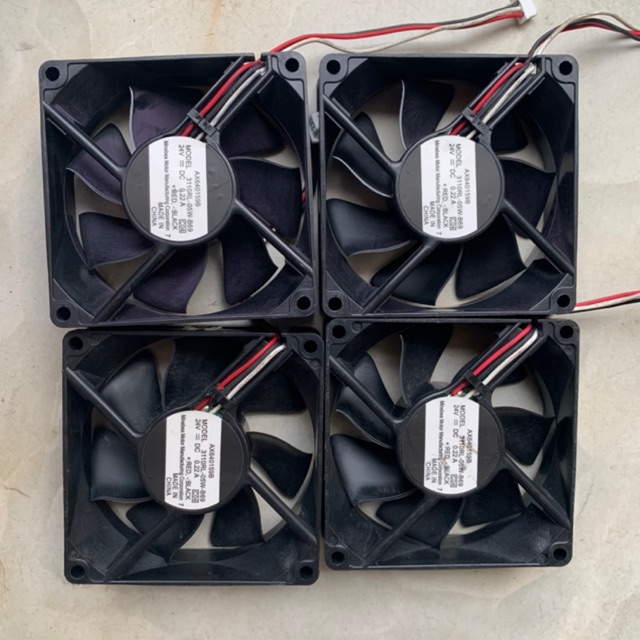 Quạt tản nhiệt 24V DC 0.22A tháo máy Nhật