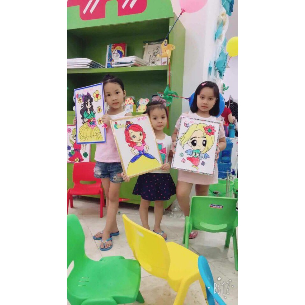 Tranh tô màu treo tường khổ A3