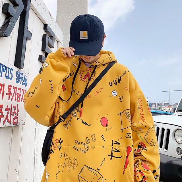 Áo hoodie nỉ bông hoạ tiết cute unisex H5 | BigBuy360 - bigbuy360.vn