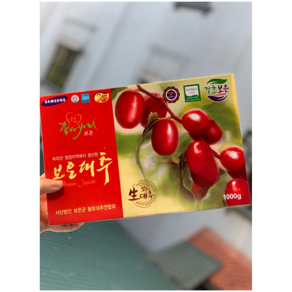 [ CÓ SẴN ] Hộp 1KG Táo Đỏ Hàn Quốc Sấy Khô