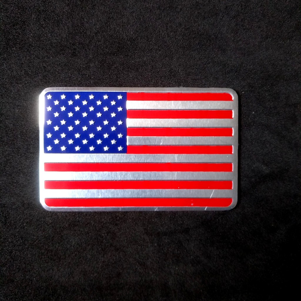 Miếng dán kim loại CỜ USA ( 8cm x 5cm )