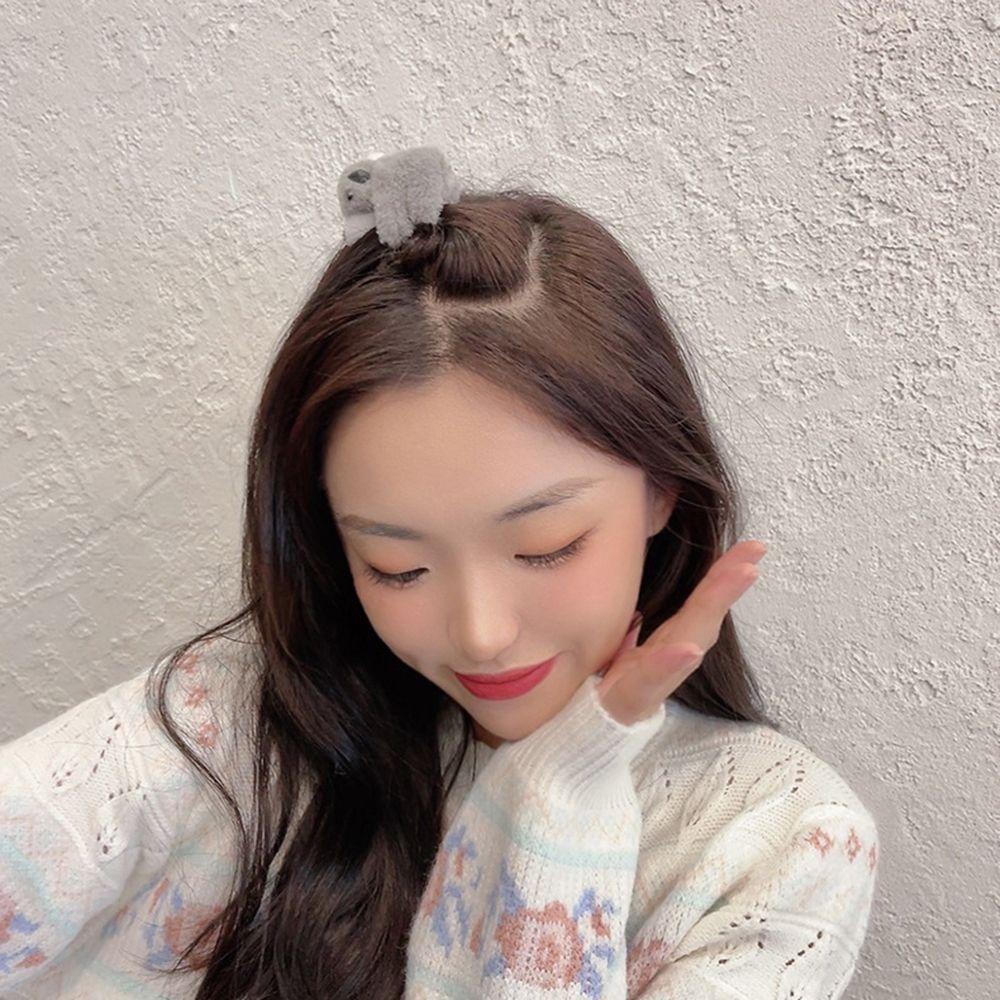 SUMU Kẹp Tóc Càng Cua Phối Lông Đáng Yêu Cho Nữ