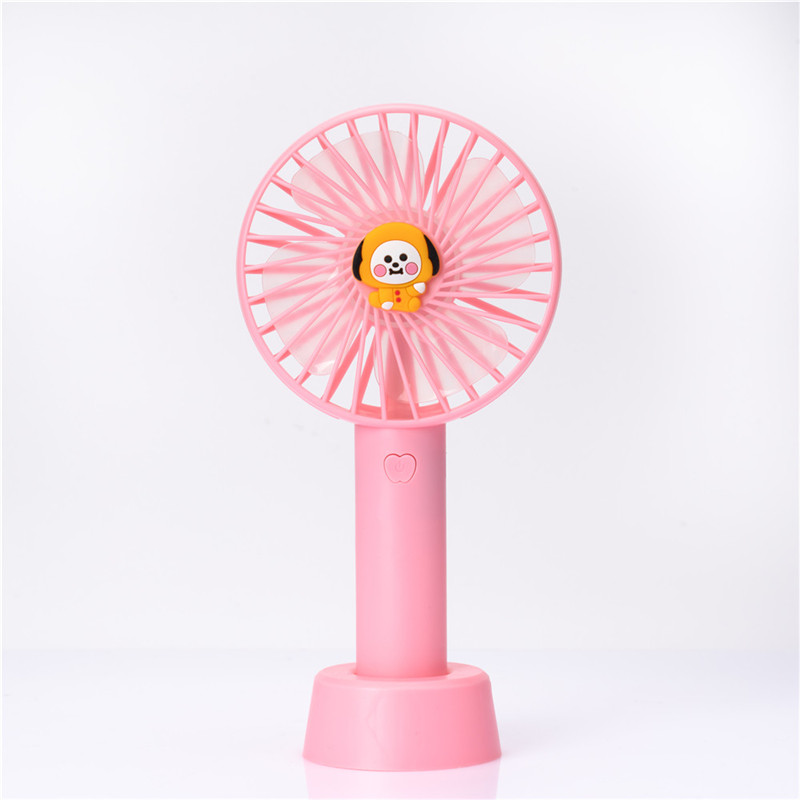Quạt điện cầm tay mini hình BTS BT21 hoạt hình dễ thương