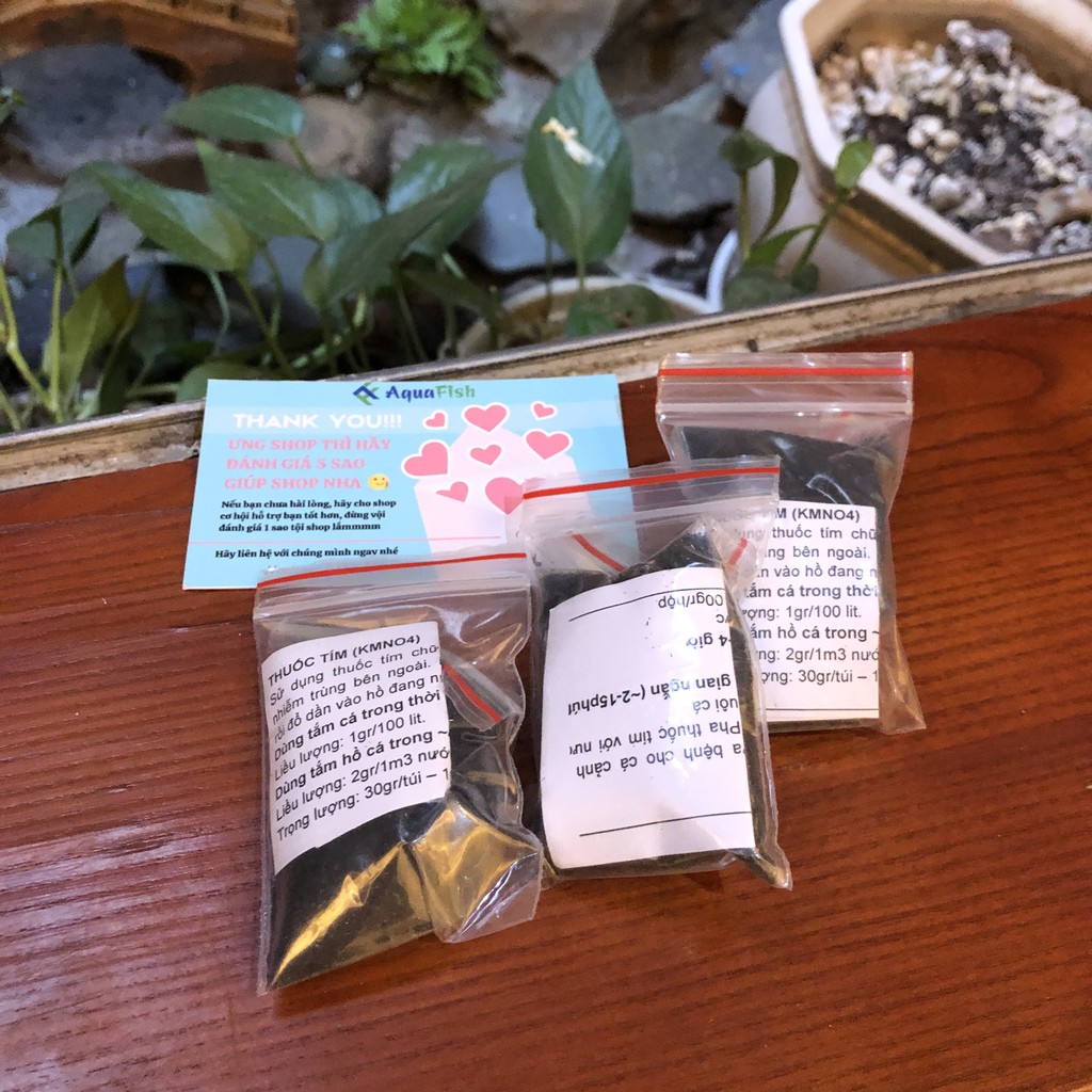 Chế Phẩm Th.uốc Tím 100g Dùng Khử Trùng Nguồn Nước, Tắm Cho Cá