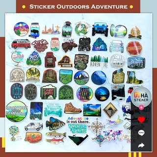 Set 50 Sticker Dán Outdoors Adventure PVC Chống Nước | Dán Điện Thoại | Dán Laptop | Dán Mũ Bảo Hiểm | Dán Vali