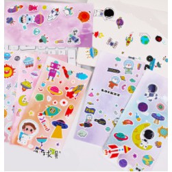 sticker hành tinh nhiều màu S30 sticker cute sticker dễ thương cung hoàng đạo
