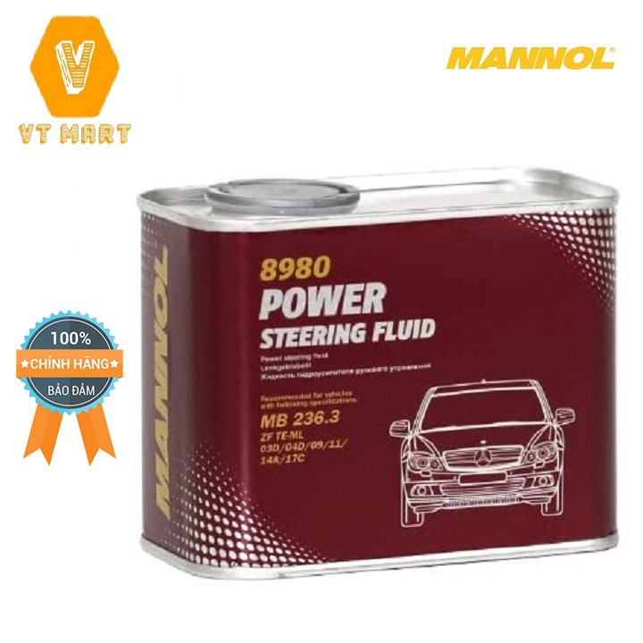 Dầu Trợ Lực Tay Lái MANNOL Power Steering Fluid 8980 500ml – VT MART
