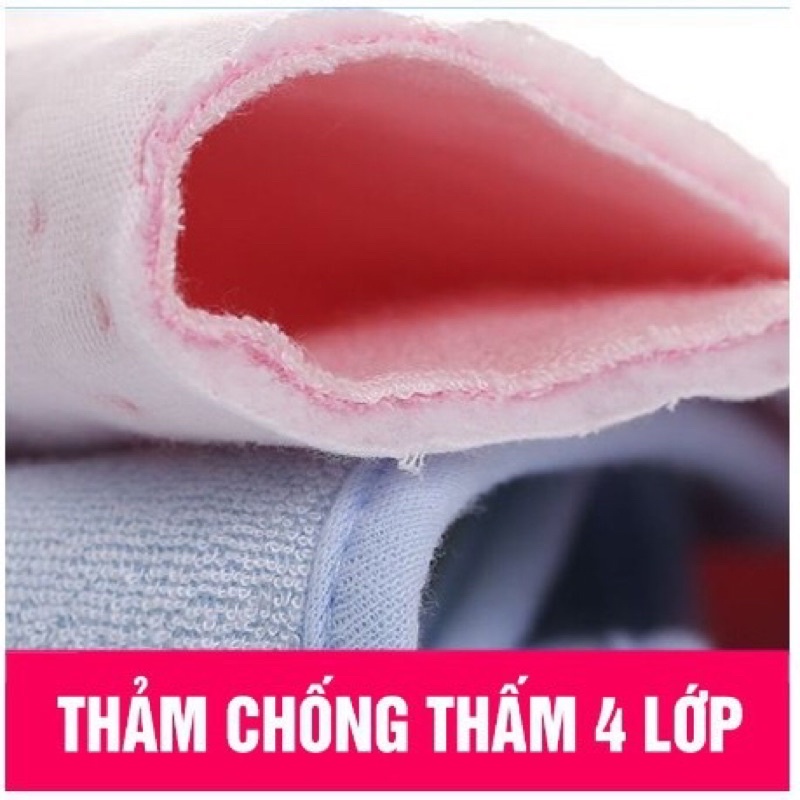 Tấm Lót Chống Thấm 4 Lớp Cho Bé  50cm*70cm
