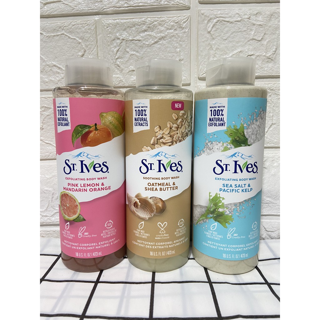 Sữa Tắm ST IVES Tẩy Tế Bào Chết BODY WASH USA(400ML-473ML)