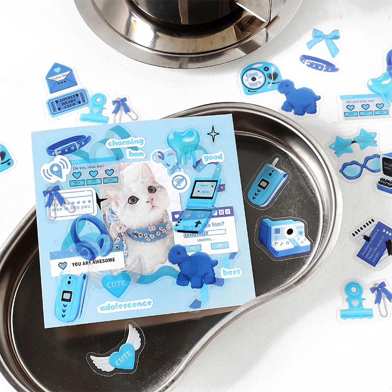 Bộ 40 Tấm Sticker Dán Trang Trí Nhiều Màu Sắc Dễ Thương