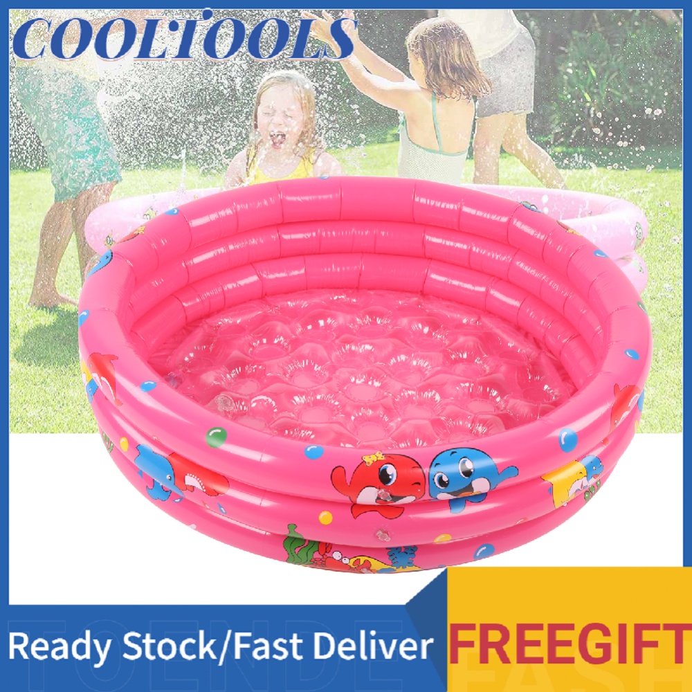 Indoor Outdoor Baby Swimming Pool Round Inflatable Children Water Game Play Pool Pink
