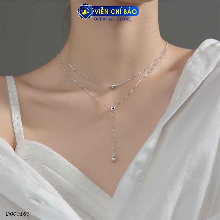 Dây chuyền bạc nữ Viên Bộ chất liệu bạc 925 thời trang phụ kiện trang sức nữ Viễn Chí Bảo D000166