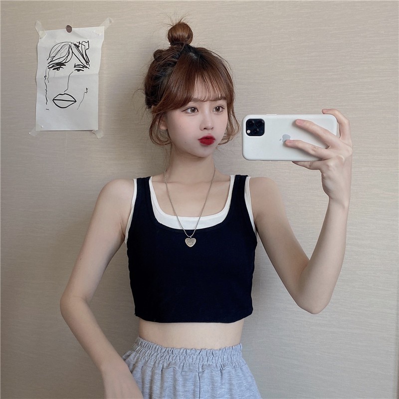 Áo Bra Cotton 2 Lớp FREESHIP Bra Thể Thao Dáng Croptop Siêu Xinh 2103