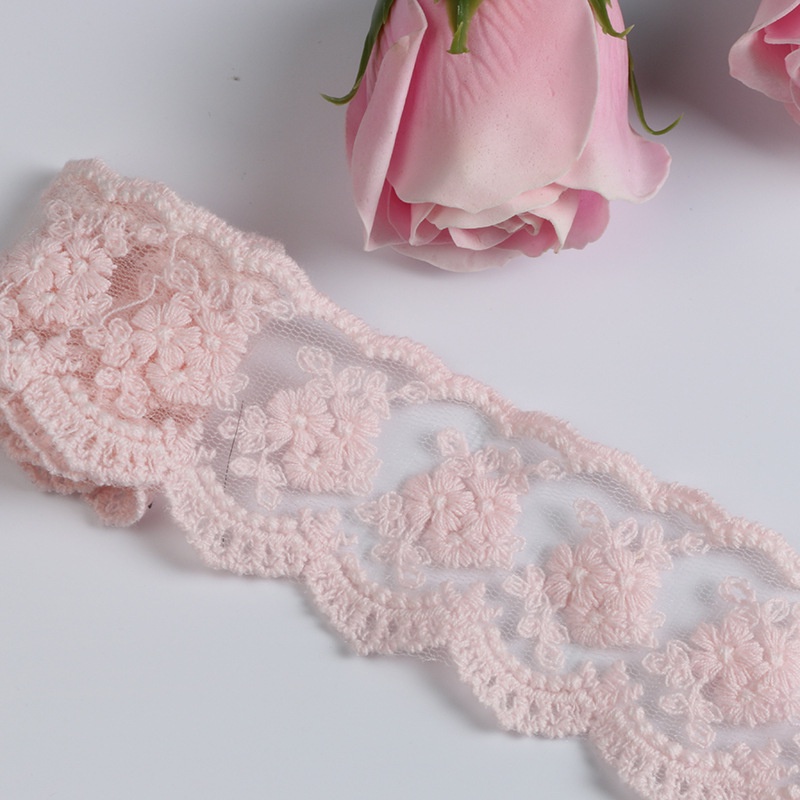 Cuộn Vải Ren Cotton 4cm Dài 1M Thêu Hoa Dùng Làm Đồ Thủ Công