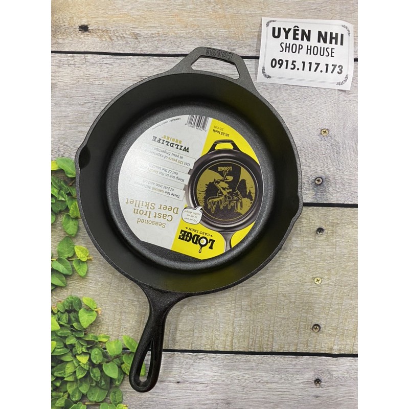 Chảo gang thô lodge 26cm mã L8SK3