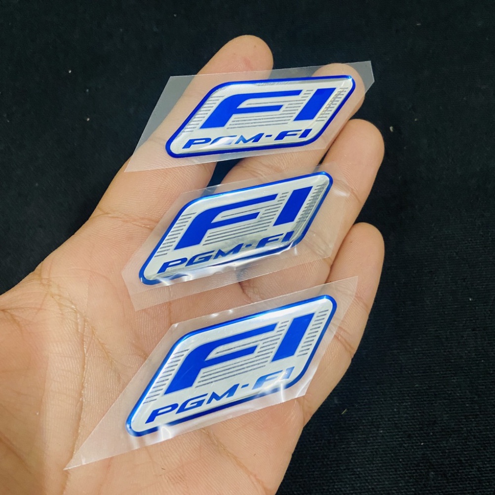 Logo tem nhựa nổi Fi hàng cao cấp sử dụng dán bợ đầu xe Honda, Yamaha