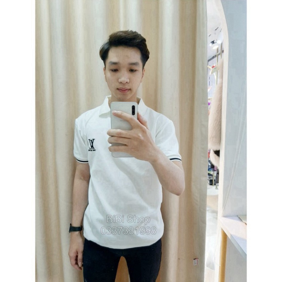 [ẢNH THẬT] Áo Thun Nam Cổ Bẻ, Áo Polo Nam Thêu Logo LV Cao Cấp BB13 | BigBuy360 - bigbuy360.vn