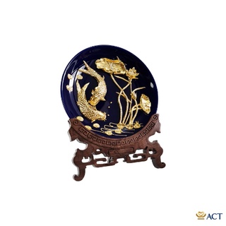 ĐĨA CÁ CHÉP HOA SEN – D20CM (TÍM THAN)