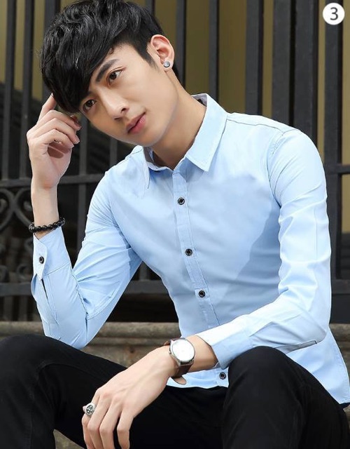 FREESHIP 99K TOÀN QUỐC_[SIÊU PHẨM]Sơ mi nam dài tay xanh da trời chất lụa thái mềm mịn chống nhăn chống xù chống bám bụi | BigBuy360 - bigbuy360.vn