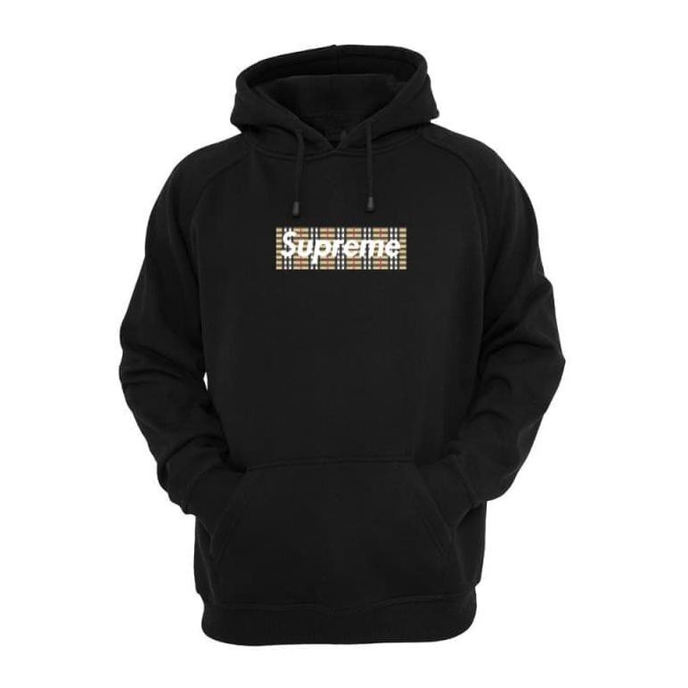 Áo Khoác Hoodie In Chữ Supreme Burberry Hypebeast Thời Trang Cho Nam Nữ