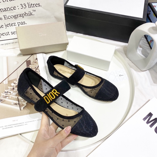 Giày chấm bi quai ngang hàng đẹp fullbox ảnh thật