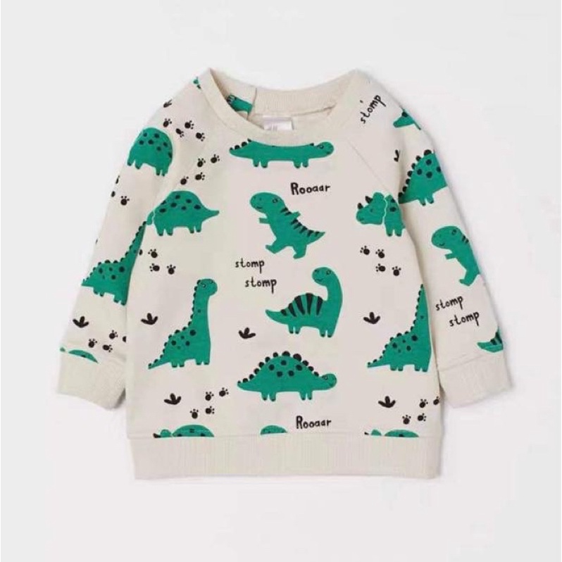 Áo nỉ khủng long sz 6/9M