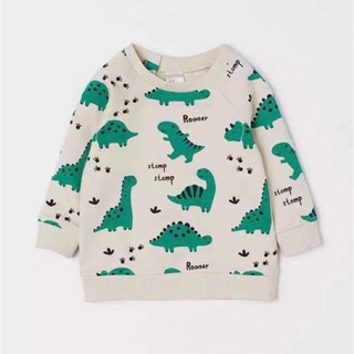 Áo nỉ khủng long sz 6/9m