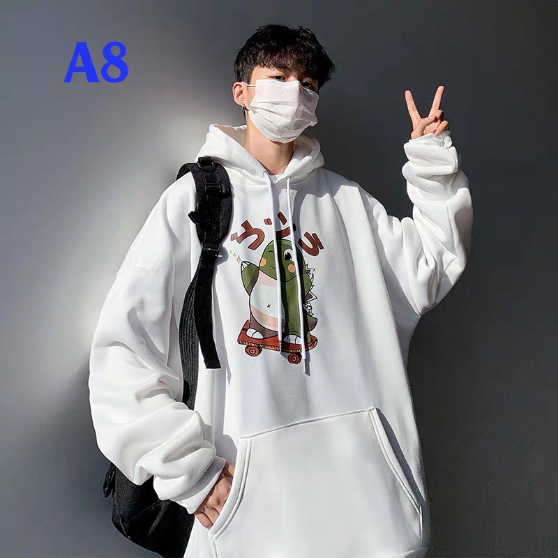 Áo Nỉ Bông Thời Trang UNISEX Hoạ Tiết Khủng Long Xanh Lá 🦖/ HOODIE FREESIZE 💜 MiQa 💜 #16 | BigBuy360 - bigbuy360.vn