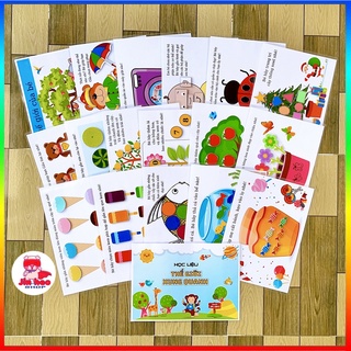 [❤️ HỌC LIỆU cho bé] Tìm hiểu Thế giới xung quanh - Học liệu Montessori Tương tác bóc dán cho bé 2-4 tuổi