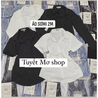 Áo sơ mi trắng đen tay dài