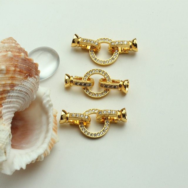 1 Khóa Cài Mạ Vàng 14K Dùng Làm Vòng Tay / Vòng cổ DIY