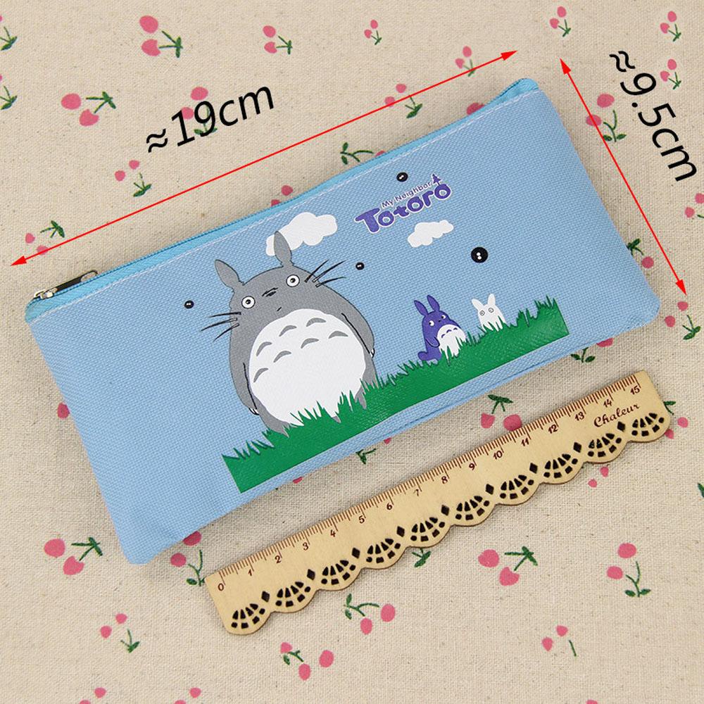 PEWANY Túi Đựng Bút Bằng Vải Oxford Họa Tiết Hoạt Hình Totoro Dễ Thương